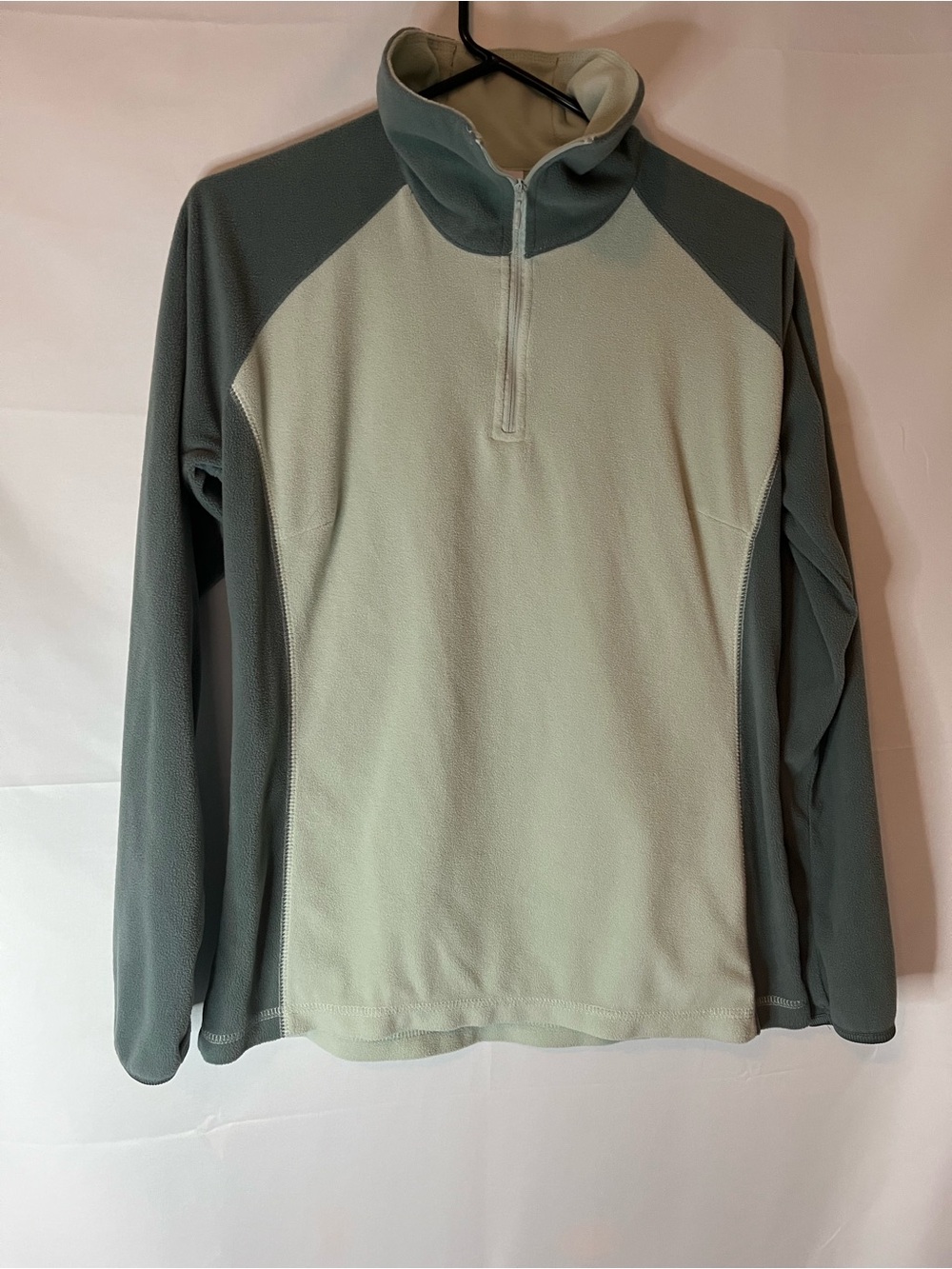 Columbia Two-Tone Light Green QuarterZip Fleece